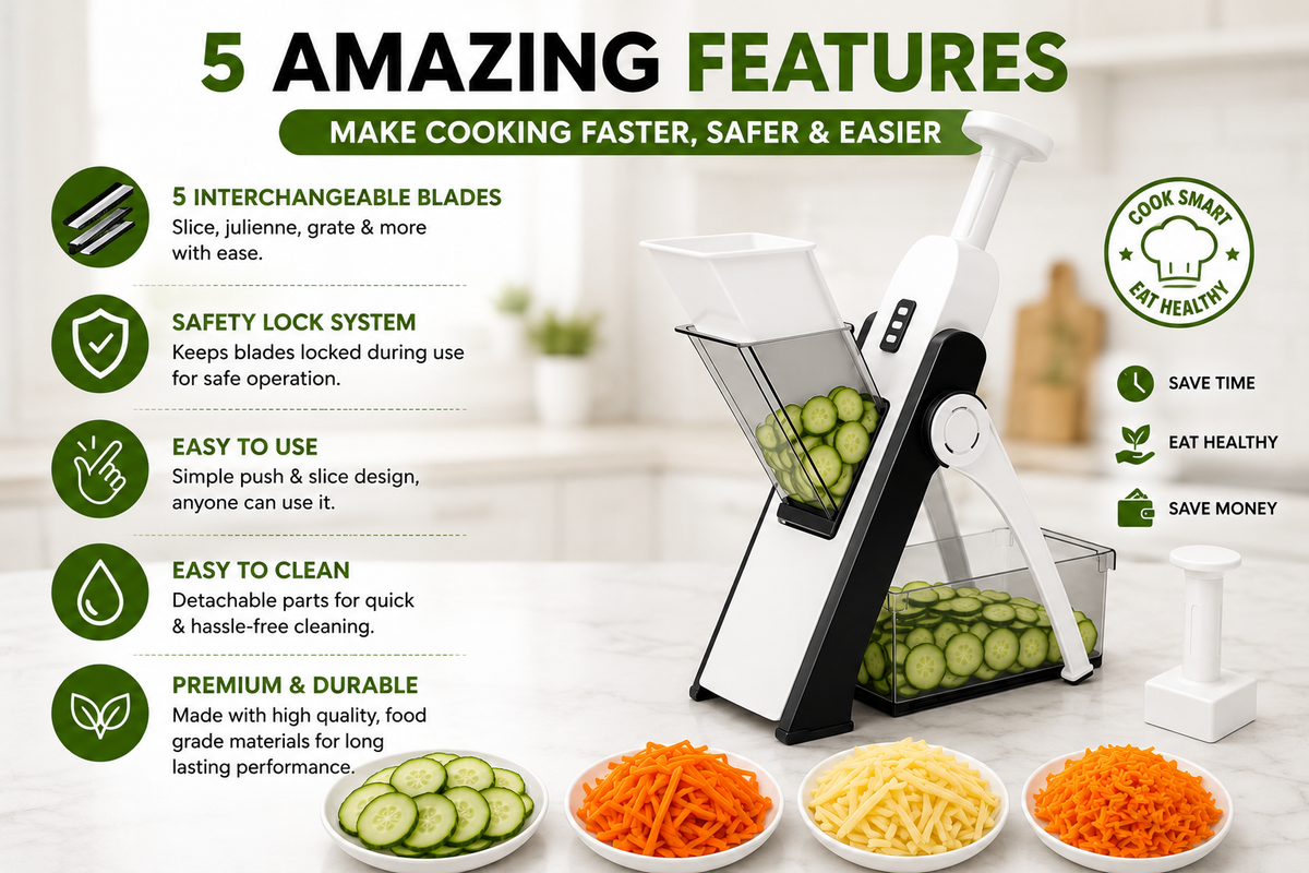 Multi-functional vegetable cutter with premium food grade material
